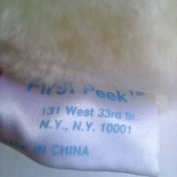 Vtg First Peek Plush Rabbit Musical Pull Toy-Crib-Stroller-London Bridge-Working - Picture 8 of 9